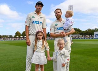 NZ vs AUS: टिम साउथी और केन विलियमसन ने 100वें टेस्ट का मनाया अनोखा जश्न, अपने बच्चों के साथ मैदान पर आए 08 03 2024 duochild 23669977