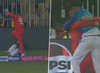 PSL 2024: बॉल ब्वॉय का गजब का कैच, Colin Munro के शानदार प्रदर्शन का हुआ वायरल Colin Munro Hugs a Ball Boy 784x441 1