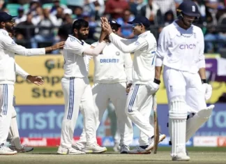 5वां टेस्ट, दिन 3 | धर्मशाला के हिमाचल प्रदेश क्रिकेट एसोसिएशन स्टेडियम में भारत 477 रनों पर आल आउट; इंग्लैंड (218) को 259 रनों से आगे। India Won Dharamshala test