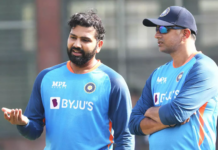 रोहित और द्रविड़ धर्मशाला पहुंचे rohit 1709626599