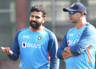 रोहित और द्रविड़ धर्मशाला पहुंचे rohit 1709626599