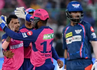 राजस्थान ने लखनऊ को 20 रन से हराया rr vs lsg match result afp