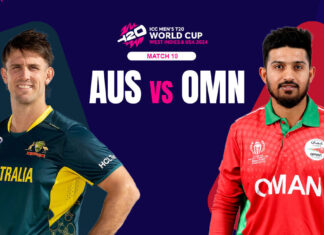 टी-20 वर्ल्ड कप में ऑस्ट्रेलिया vs ओमान aus vs omn
