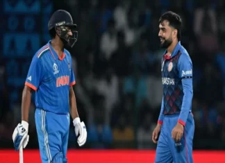 टी-20 वर्ल्डकप- सुपर 8 का तीसरा मैच भारत Vs अफगानिस्तान rohit sharma and rashid khan 1718869654