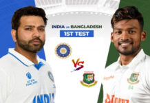 भारत और बांग्लादेश के बीच पहला टेस्ट में अश्विन और जडेजा की अच्छी रही र्टनरशिप . 1 114