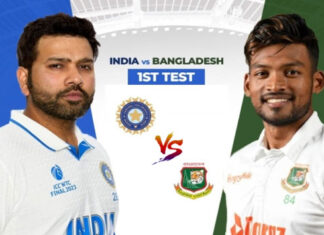 भारत और बांग्लादेश के बीच पहला टेस्ट में अश्विन और जडेजा की अच्छी रही र्टनरशिप . 1 114