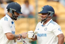 न्यूजीलैंड के खिलाफ भारत ने बेंगलुरु टेस्ट की दूसरी पारी में वापसी कर ली 1382746 virat sarfaraz