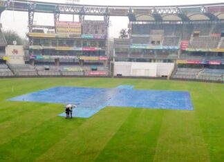 भारत-न्यूजीलैंड टेस्ट- पहले दिन का पहला सेशन बारिश में धुला सुबह से रुक-रुककर बारिश Wankhede Stadium