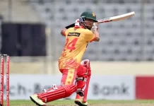 टी-20i में जिम्बाब्वे ने बुधवार को गाम्बिया के खिलाफ सबसे बड़े स्कोर का वर्ल्ड रिकॉर्ड बना दिया zimbabwe highest t20i score record afp