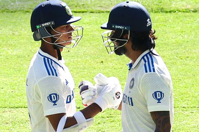 Perth Test Indias strong start in the second innings Yashasvi Rahul hit half centuries total lead increased to 218 runs Perth Test Indias strong start in the second innings Yashasvi Rahul hit half centuries total lead increased to 218 runs
