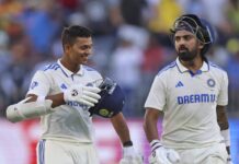 दूसरे दिन के खेल में दूसरी पारी में भारत ने बिना विकेट गंवाए 172 रन बनाए Yashasvi Jaiswal and KL Rahul