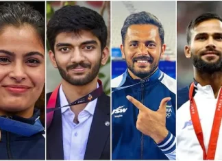 शूटर मनु-चेस वर्ल्ड चैंपियन गुकेश समेत 4 को खेल रत्न से राष्ट्रपति द्रौपदी मुर्मू ने विजेताओं को सम्मानित किया। h9fa8gcg khel ratna award 625x300 02 January 25