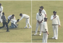 दिल्ली और रेलवे मुकाबला के बीच विराट कोहली से मिलने दूसरी बार मैदान में घुसे फैंस FotoJet 21