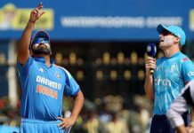 भारत Vs इंग्लैंड के बीच तीसरा वनडे- टॉस थोड़ी देर में rohit sharma and england's jos buttler during the coin toss before the match