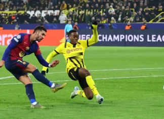 चैंपियंस लीग 2024-25 सेमीफाइनल फर्स्ट लेग: बार्सिलोना की वापसी, पीएसजी की बढ़त 2024 12 11T221736Z 1272830175 UP1EKCB1ONCN2 RTRMADP 3 SOCCER CHAMPIONS BVB BAR REPORT 1744192456