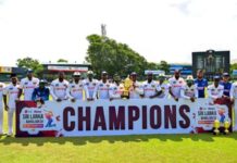 कोलंबो-श्रीलंका ने बांग्लादेश को पारी और 78 रन से हराया SL Champ lg