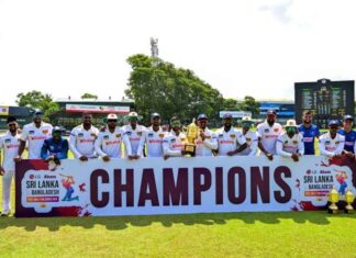 कोलंबो-श्रीलंका ने बांग्लादेश को पारी और 78 रन से हराया SL Champ lg