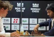 नॉर्वे चेस टूर्नामेंट- गुकेश ने वर्ल्ड नंबर-1 को हराया gukesh karlson jpg