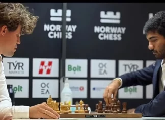 नॉर्वे चेस टूर्नामेंट- गुकेश ने वर्ल्ड नंबर-1 को हराया gukesh karlson jpg