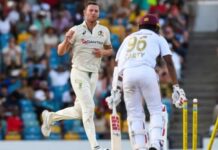 “ऑस्ट्रेलिया ने बारबाडोस में वेस्ट इंडीज को 159 रनों से हराया — तेज गेंदबाज़ी ने बनाया अंतर” image 2025 06 28T122820.430