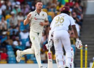 “ऑस्ट्रेलिया ने बारबाडोस में वेस्ट इंडीज को 159 रनों से हराया — तेज गेंदबाज़ी ने बनाया अंतर” image 2025 06 28T122820.430