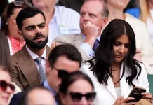 जोकोविच का मैच देखने पहुंचे कोहली-अनुष्का virat anushka