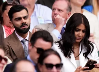 जोकोविच का मैच देखने पहुंचे कोहली-अनुष्का virat anushka