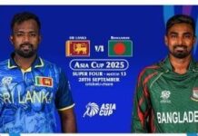 एशिया कप 2025 का पहला सुपर-4 मुकाबला: श्रीलंका बनाम बांग्लादेश image 2025 09 20T121815.143