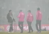 कोहरे की चादर में ढका मैदान, IND-SA चौथा टी-20 मुकाबला रद्द FOG AT THE EKANA STADIUM 1765981726863