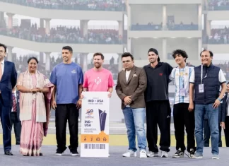 मेसी को जय शाह ने टी-20 वर्ल्ड कप का टिकट दिया, खेल कूटनीति और क्रिकेट–फुटबॉल का खास संगम lionel messi (6) 1765805863522