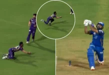 अनुकूल के शानदार डाइविंग कैच से रोहित का विकेट गिरा, मैच में आया बड़ा मोड़ Anukul Roy Takes a Brilliant Ends Rohit Sharma Innings Just Before His Century